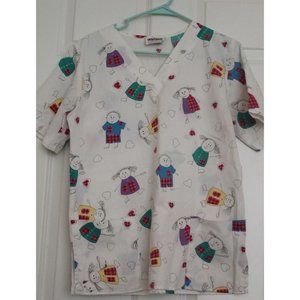 Jasco Uniform Co Novelty Print Pediatric Medical Scrubs Women's Size Small